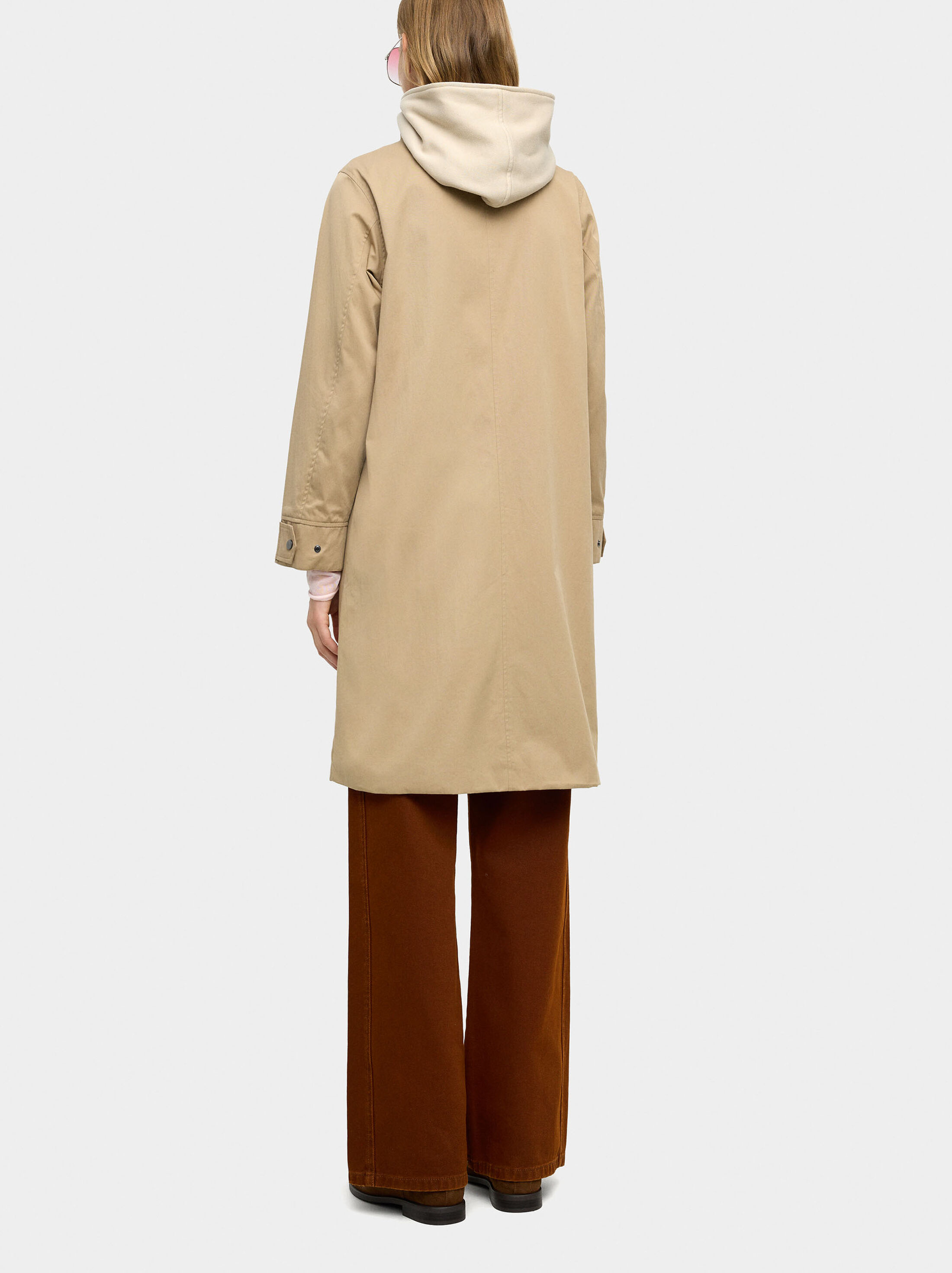 Cotton parka with removable hood image number 3.0