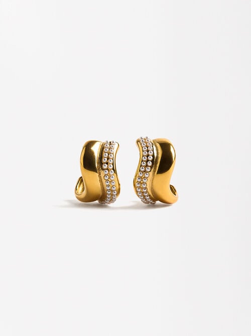 Wave earrings - stainless steel