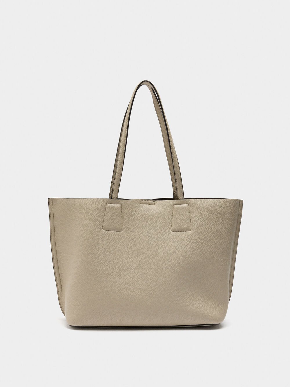 Leather-effect shopper bag