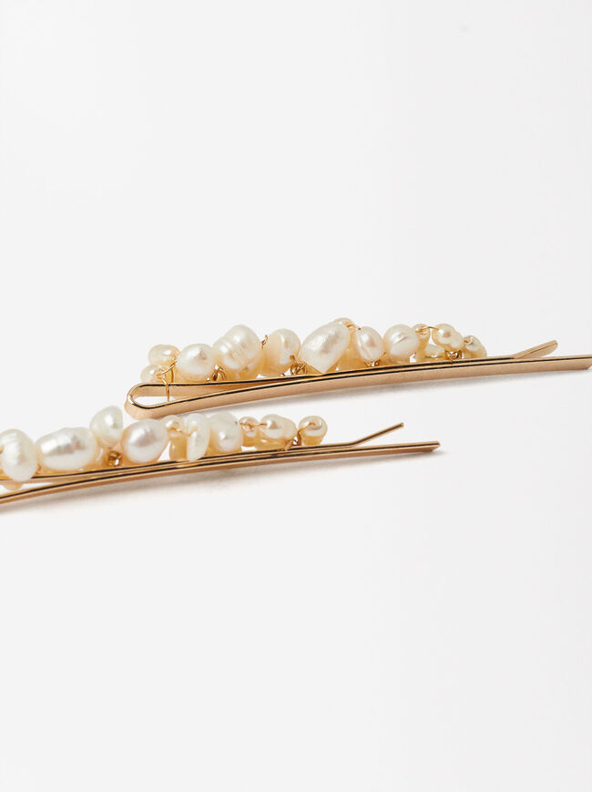 Hair Pin With Freshwater Pearls image number 3.0