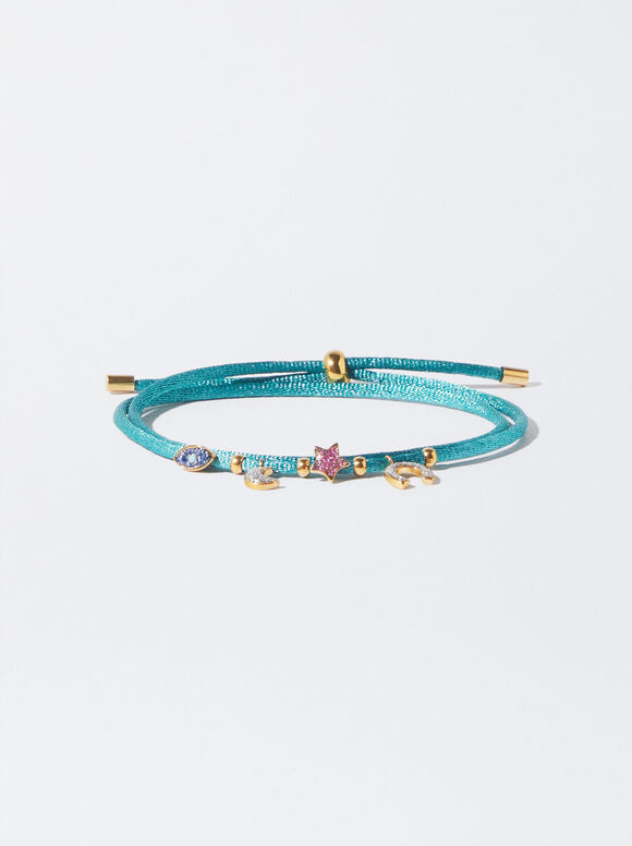 Bracelet With Charms, Blue, hi-res