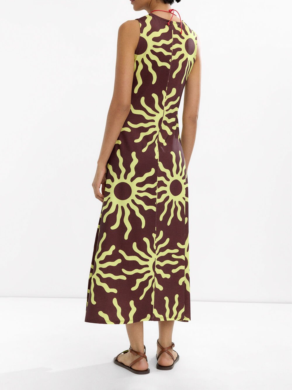 Langes Kleid mit bedruckt