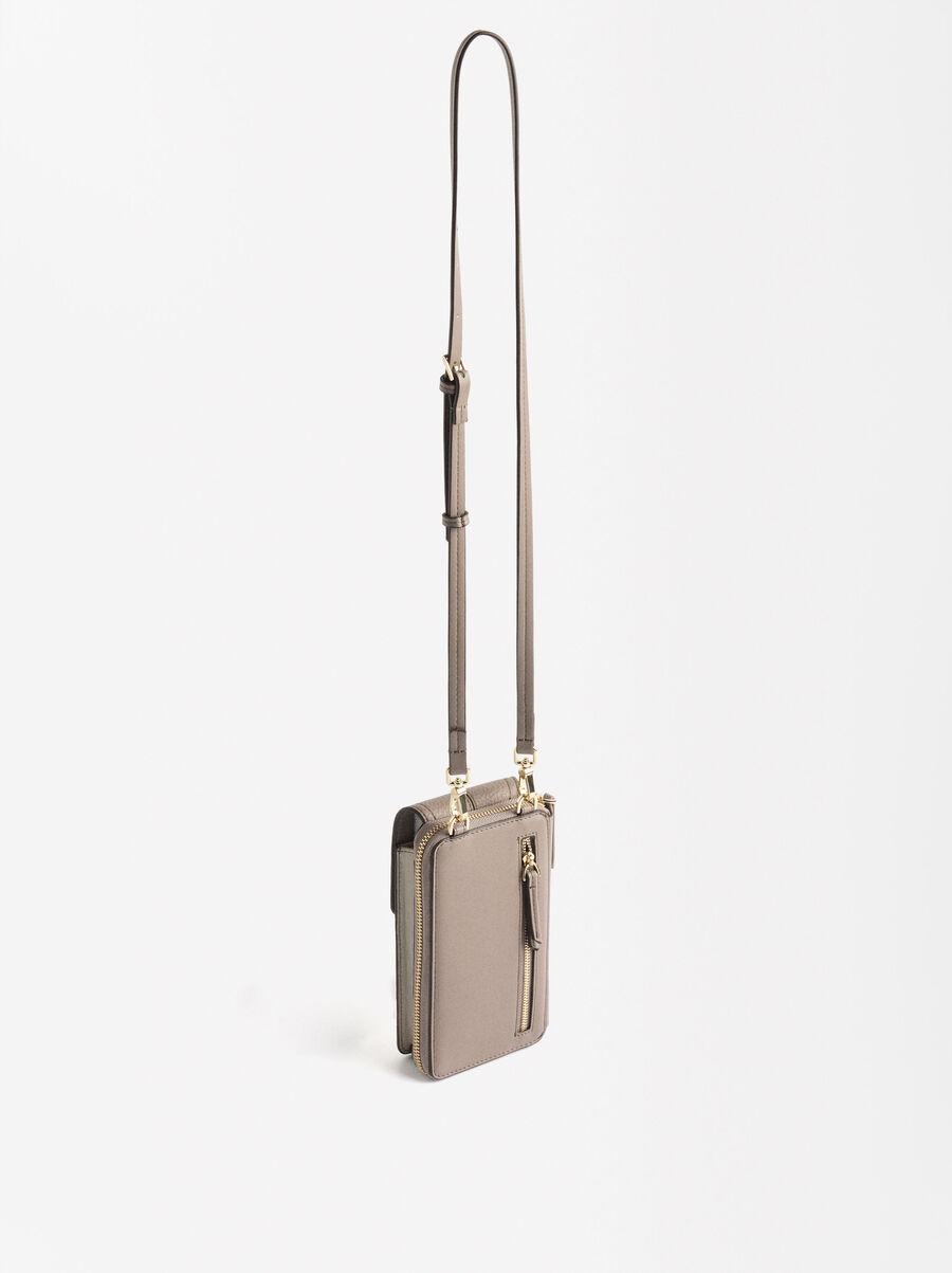 Phone bag with flap closure