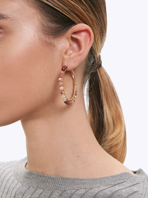 Hoop Earrings With Stones