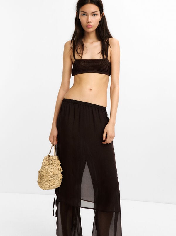 Straw effect party bag