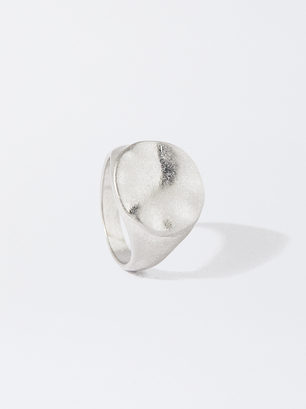 Silver Embossed Ring, Silver, hi-res