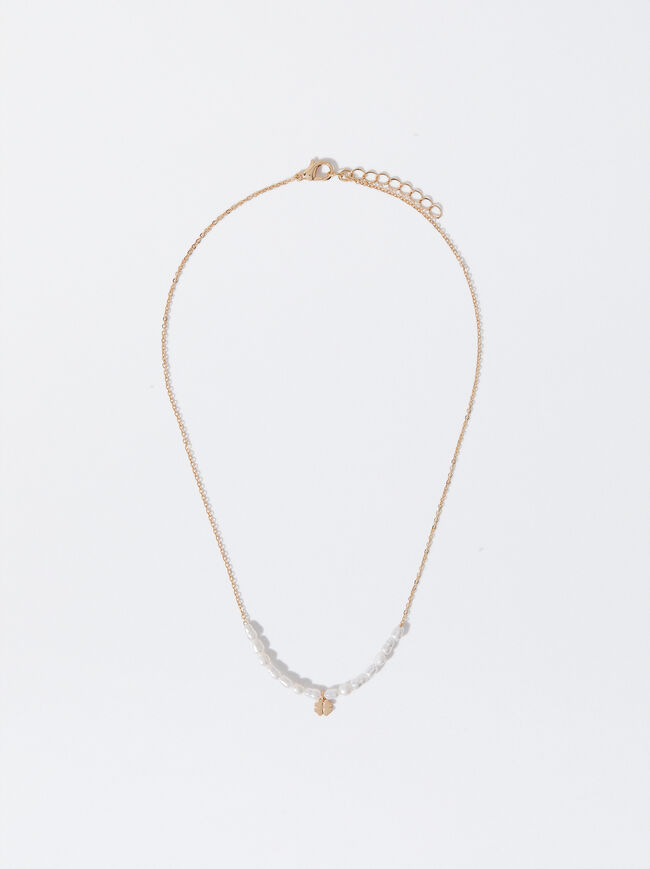 Gold-Toned Necklace With Freshwater Pearl