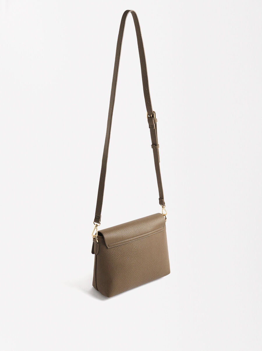 Fur shoulder bag with crossbody pouch