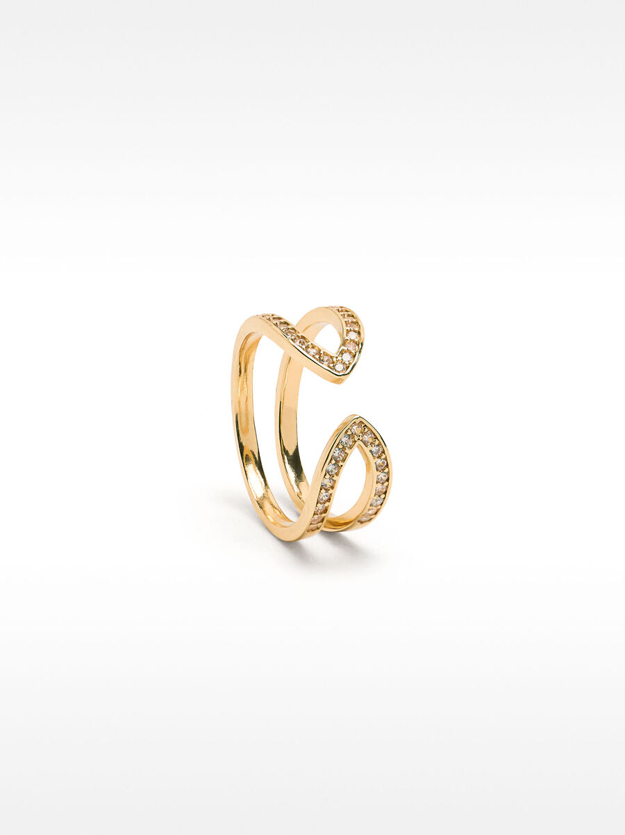 Open ring with zirconia