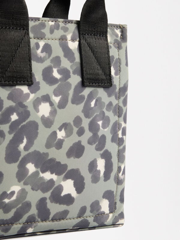 Printed nylon tote bag