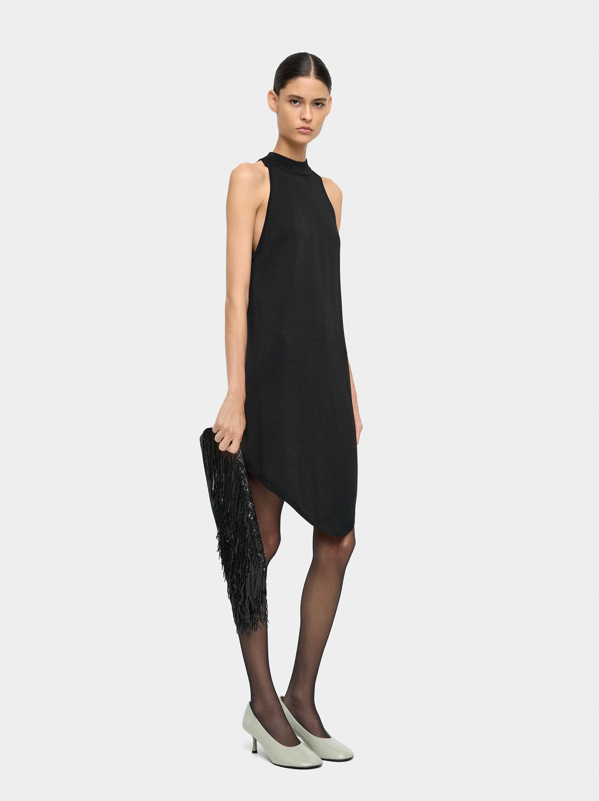 Asymmetric knit dress image number 1.0