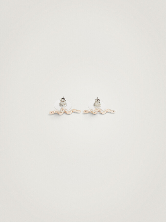 Earrings With Snake, Rose Gold, hi-res