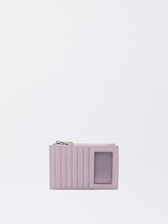 Card Holder With Coin Purse, Violet, hi-res