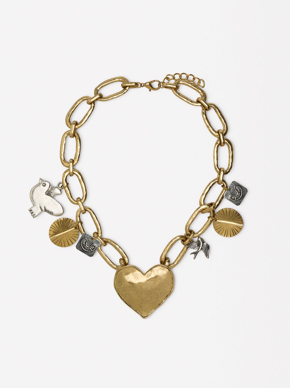 Collar de eslabones con corazón