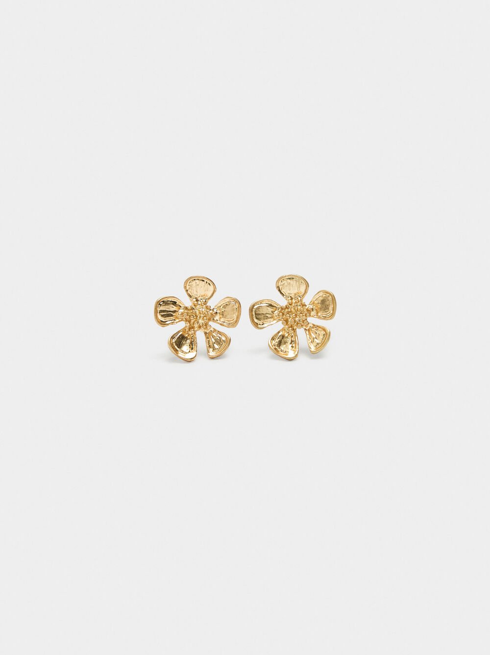 Boucles d'oreilles fleur avec relief