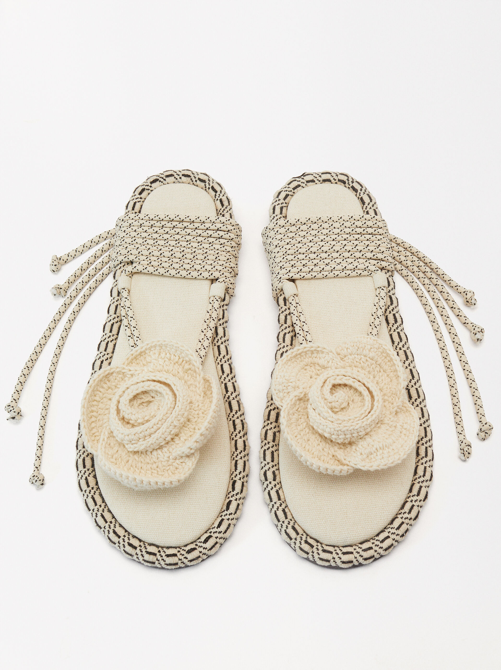 Crochet Strappy Sandals image number 1.0