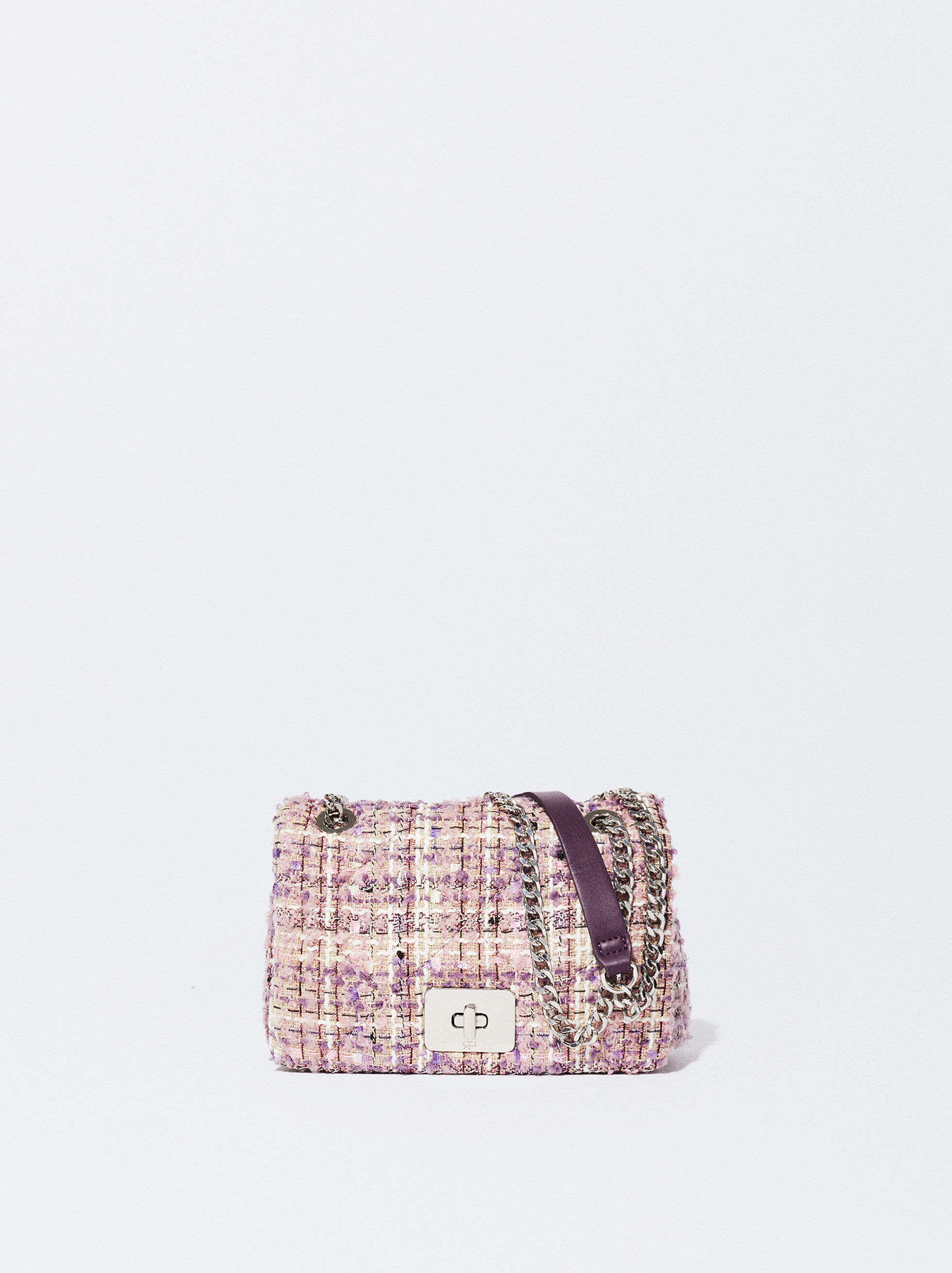Tweed Bag With Chain Strap
