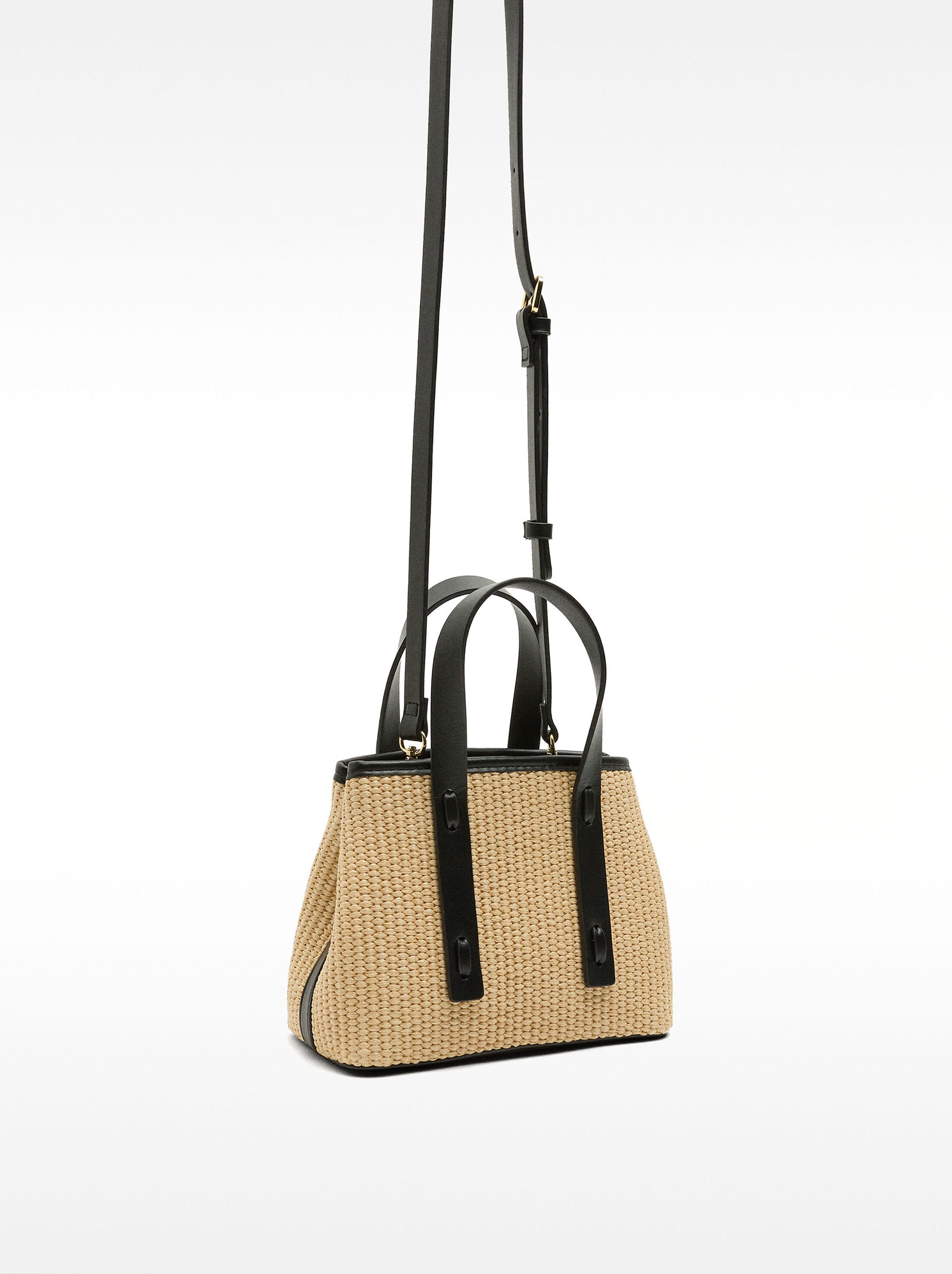 Bolso tote efecto rafia image number 3.0