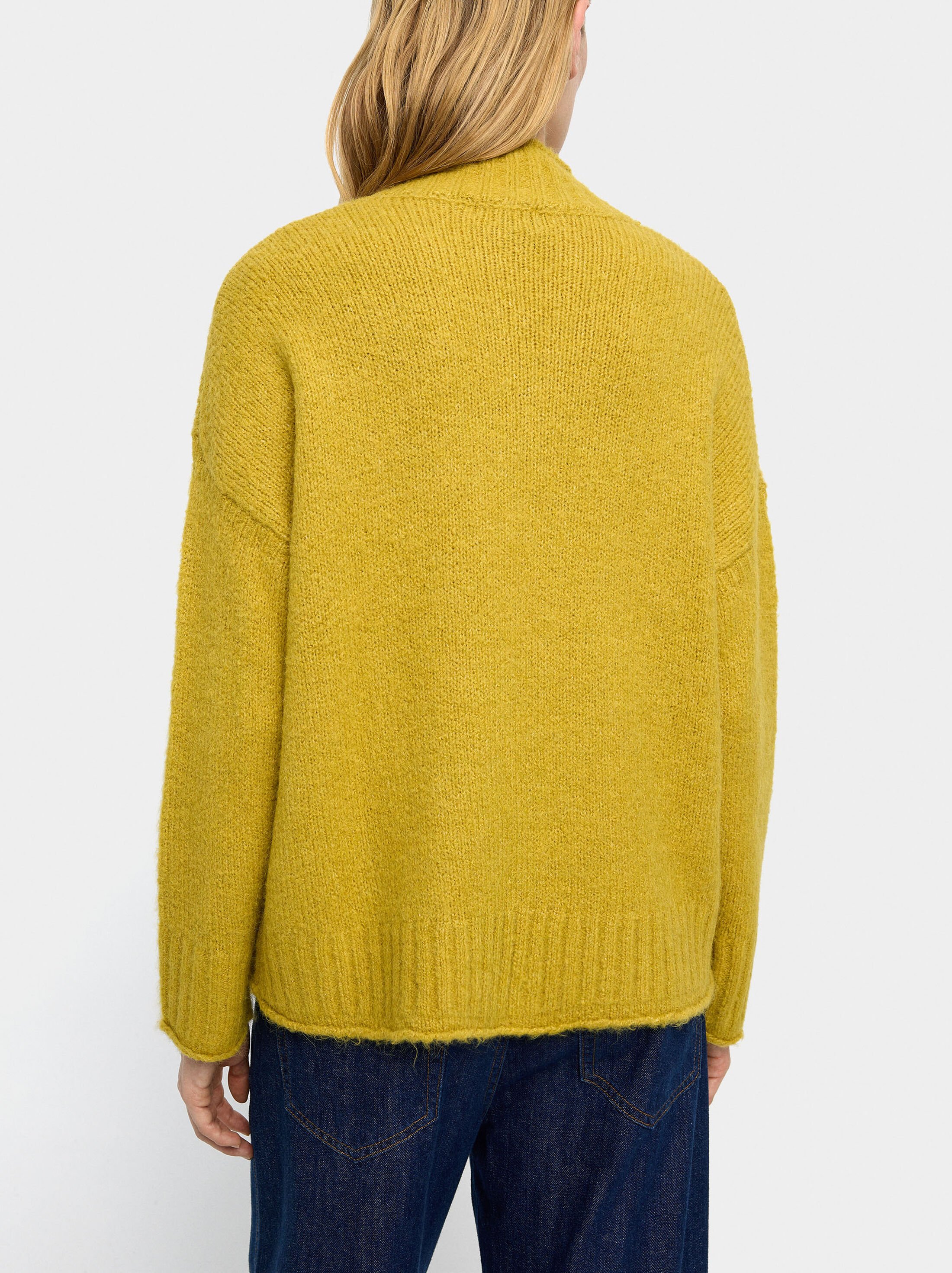 Knit sweater with button detail image number 3.0