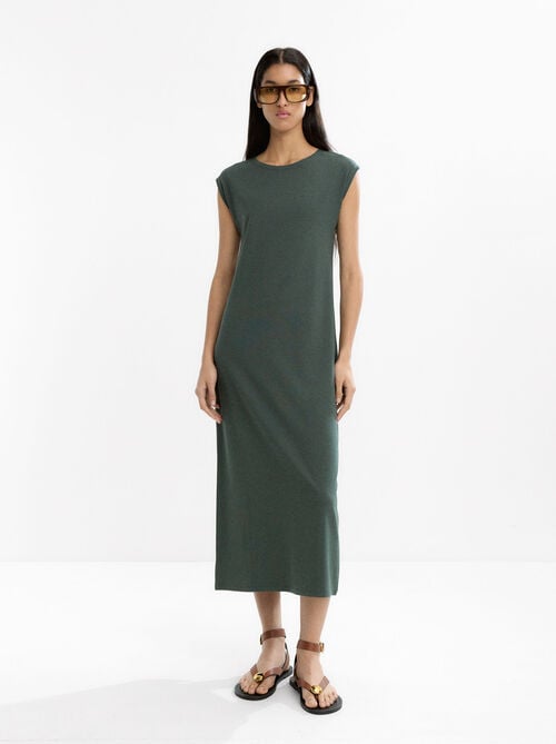 Plain midi dress