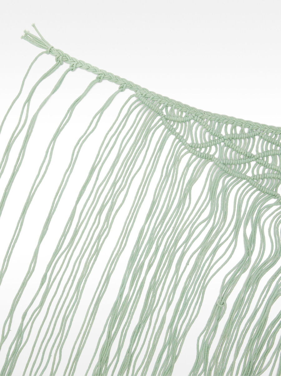 Pareo en macramé avec franges