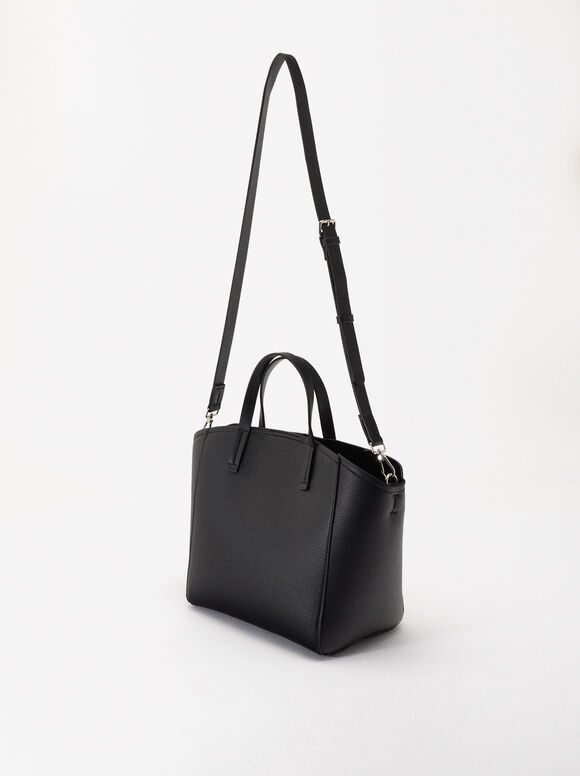 Tote Bag With Interchangeable Straps, Black, hi-res