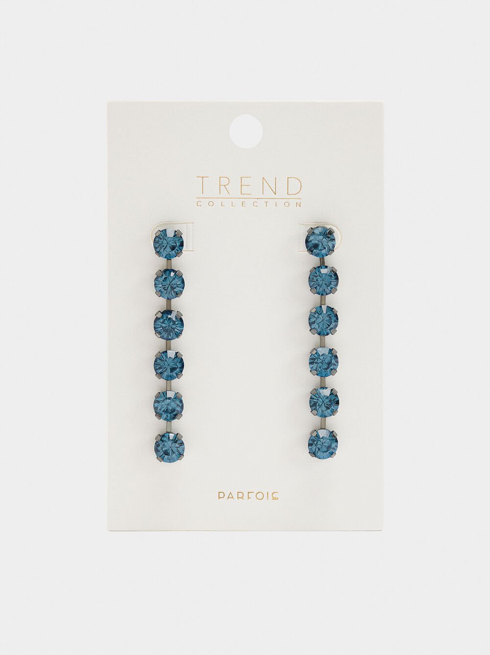 Long earrings with crystals