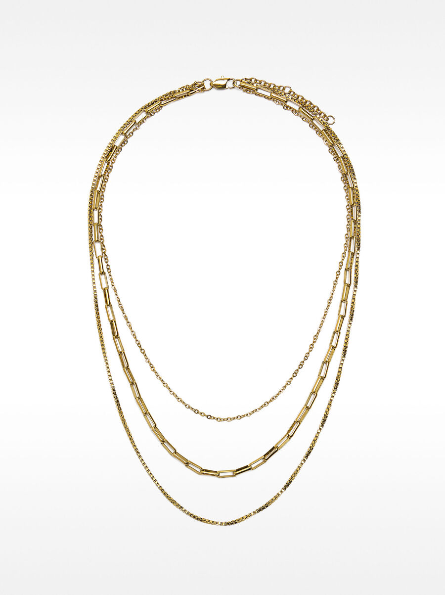 Multi-link necklace - stainless steel