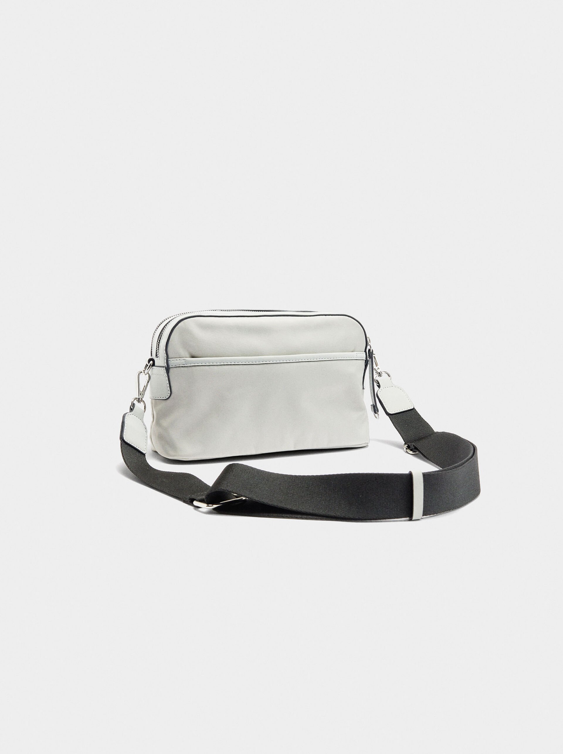 Nylon crossbody bag with flap image number 3.0