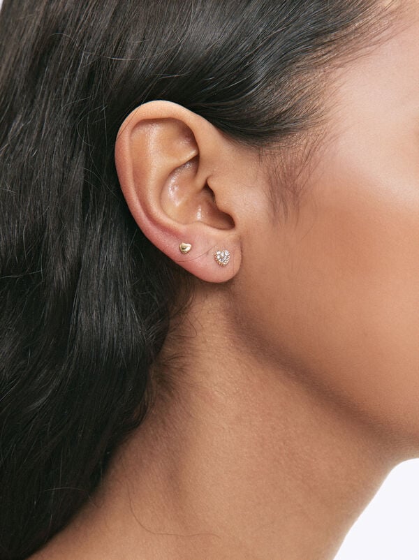 Set of earrings with cubic zirconia
