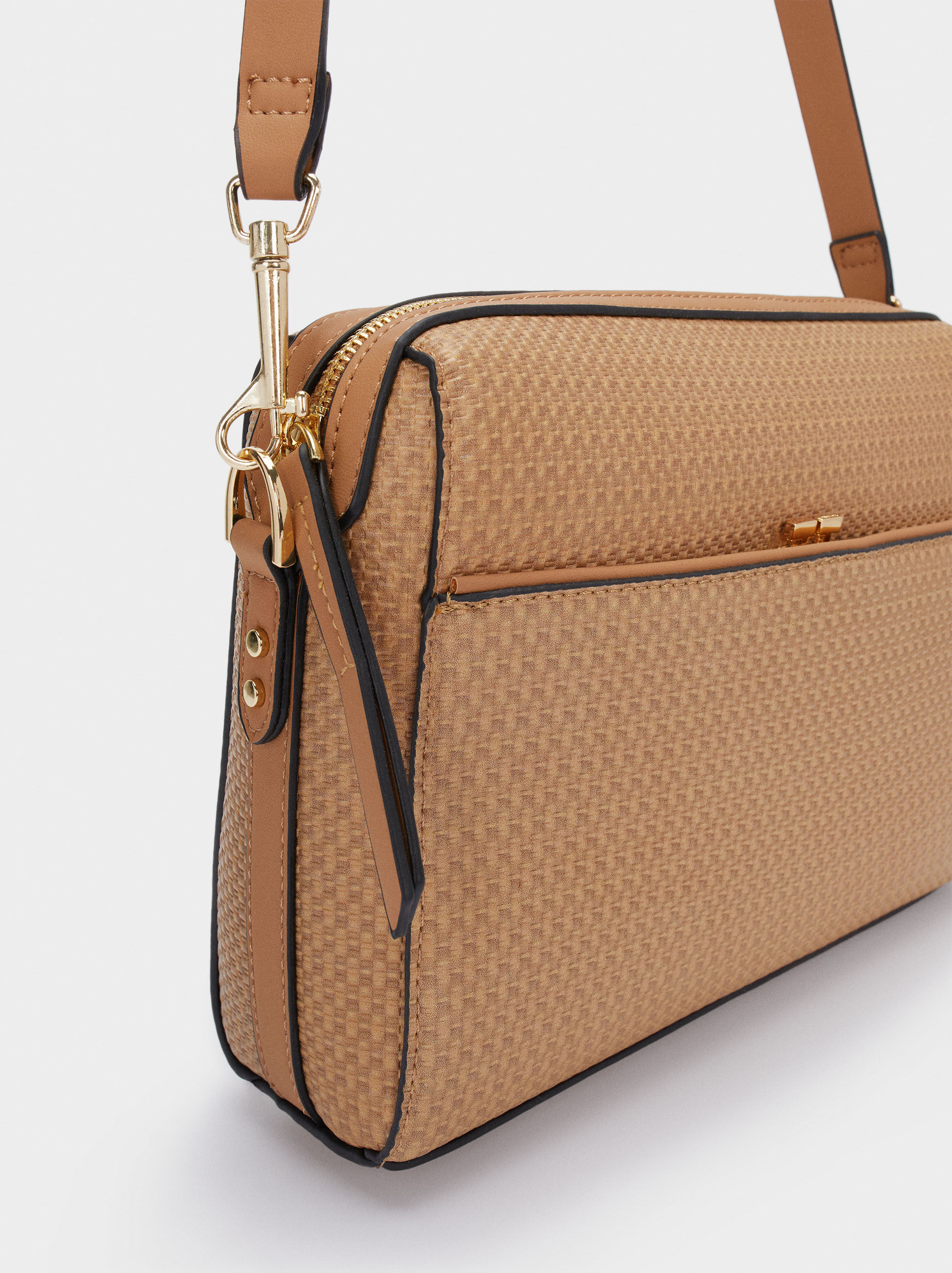 Shoulder Bag With Outer Pocket Camel Woman Parfois Com