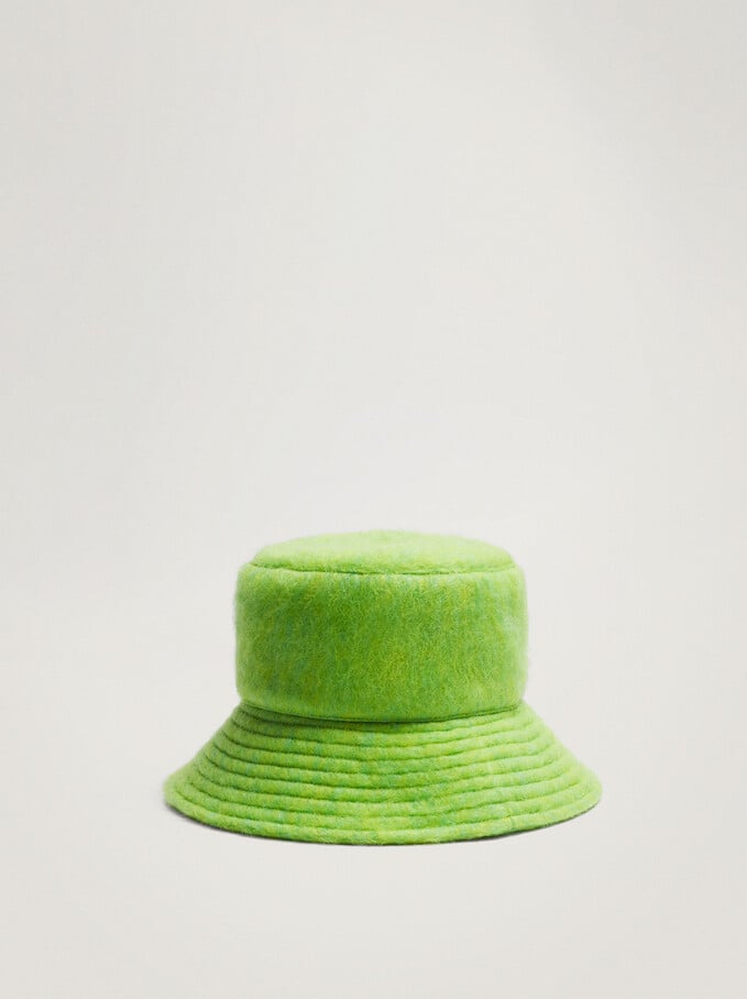 Textured Bucket Hat, Green, hi-res