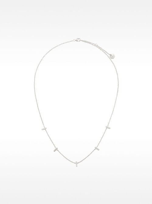 Collana con barre e zirconi – argento sterling 925
