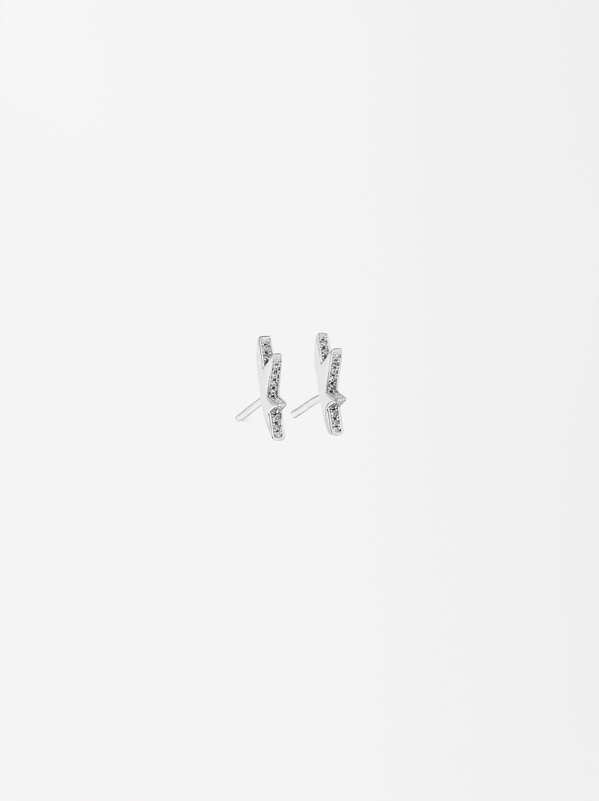 Zirconia earrings - 925 sterling silver image number 1.0