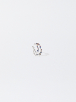Ear Cuff With Cubic Zirconia, Multicolor, hi-res