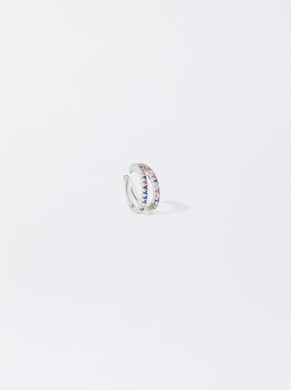 Ear Cuff With Cubic Zirconia, Multicolor, hi-res