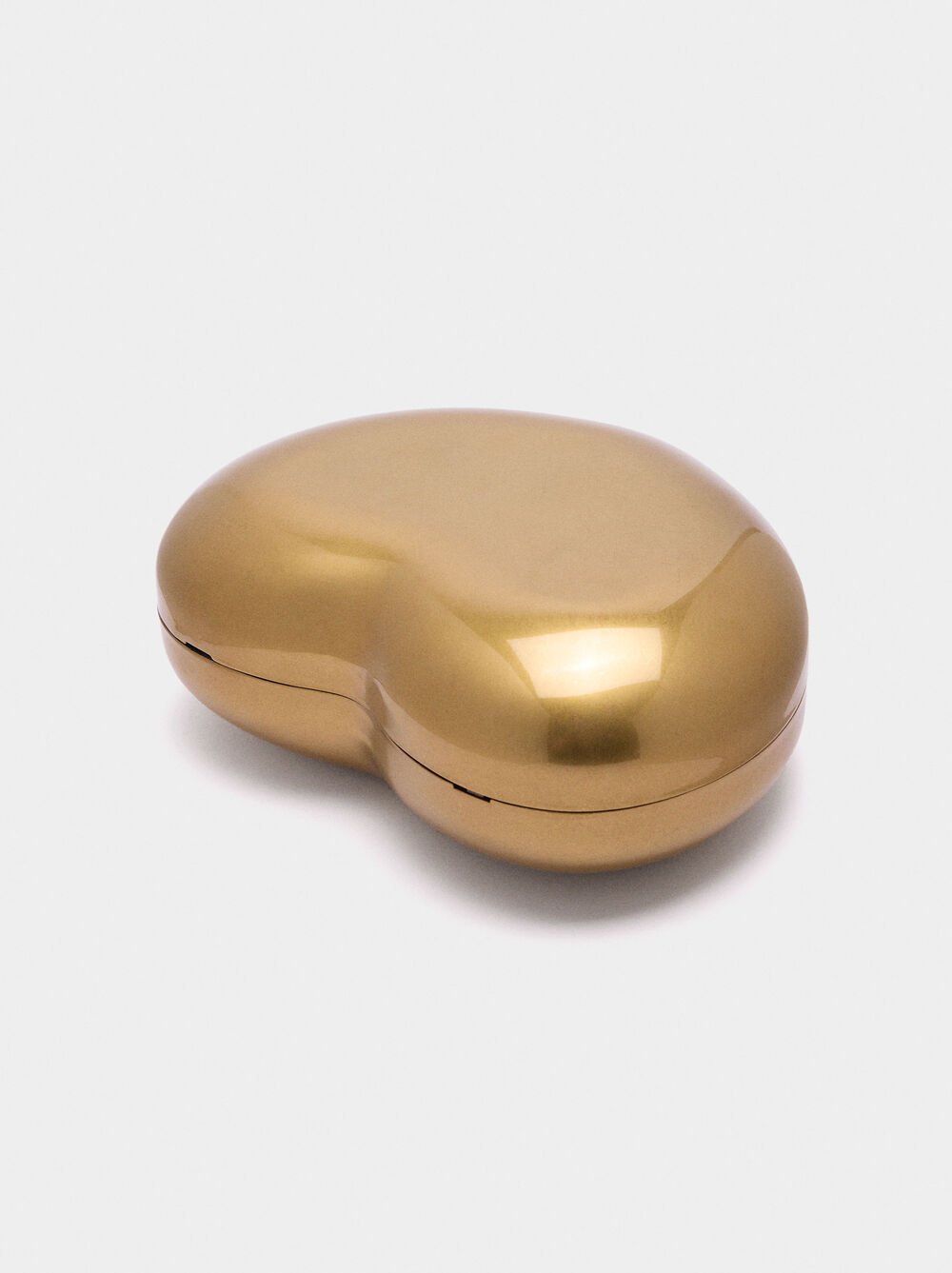 Metallic heart party clutch