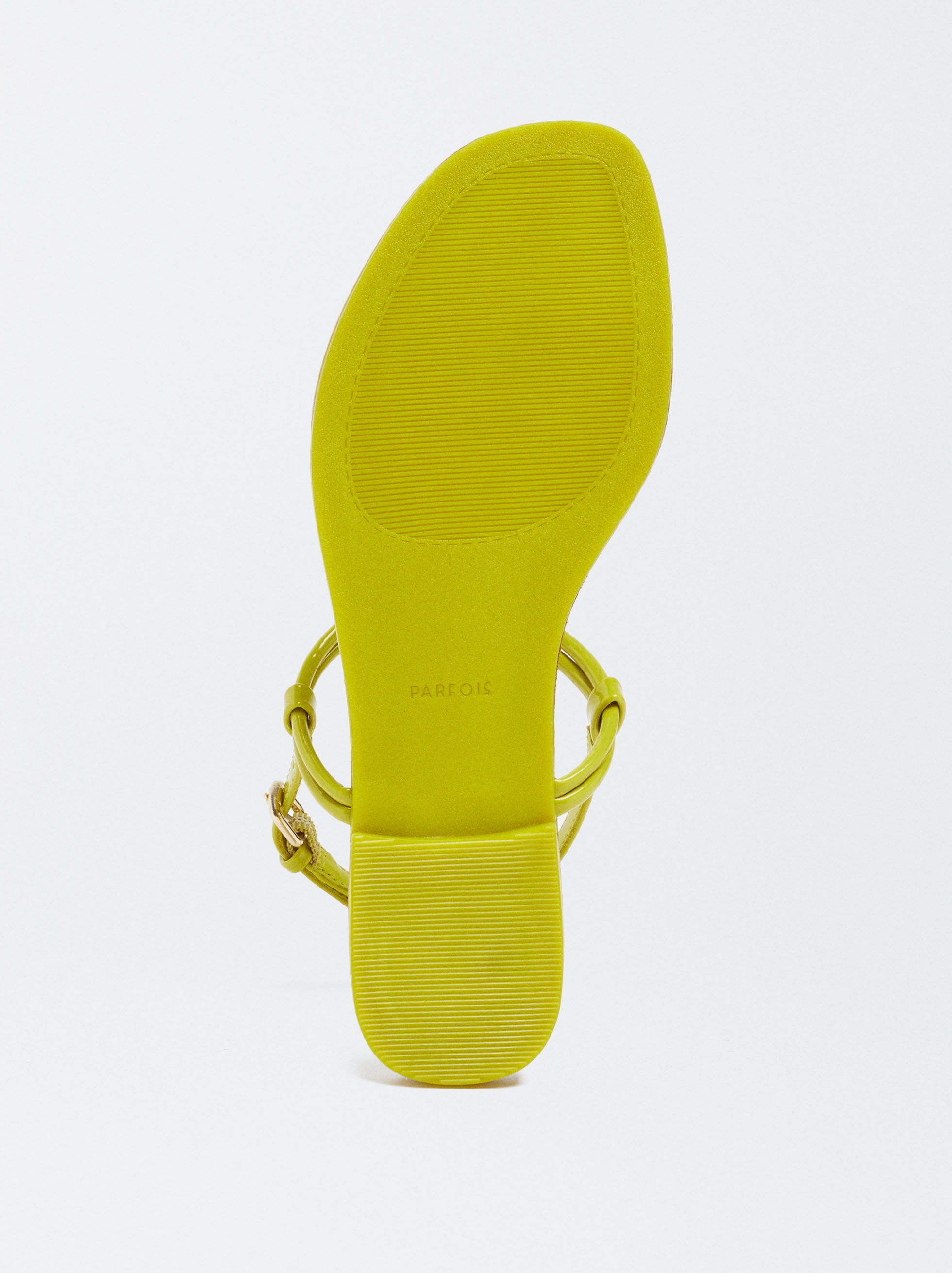 Neon yellow flat sandals outlet