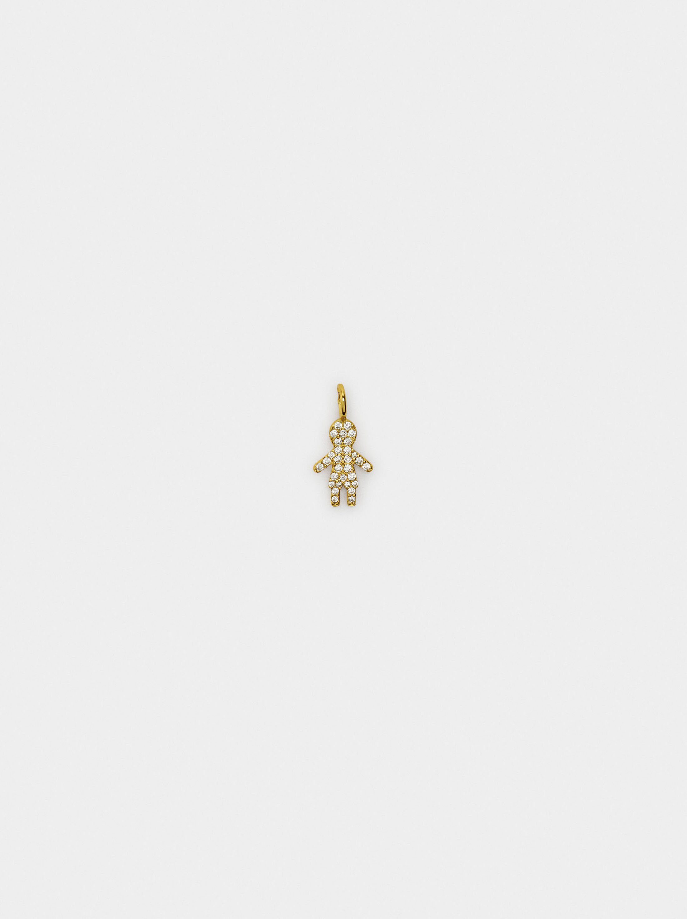 Boy charm with cubic zirconia - 925 sterling silver image number 0.0