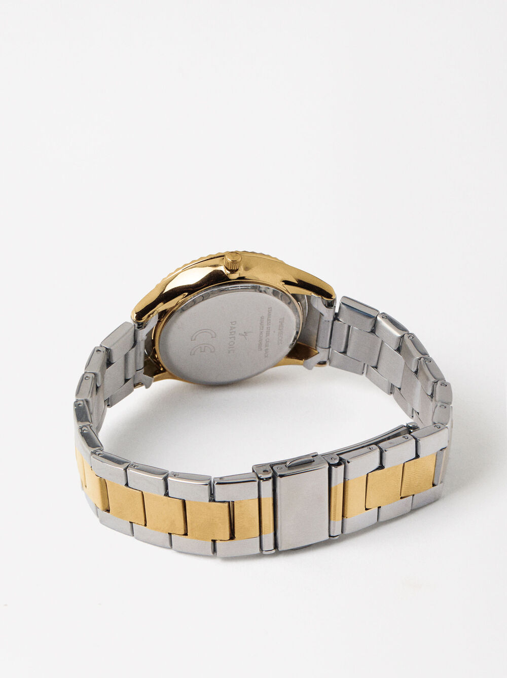 Watch With Two-Toned Stainless Steel Strap