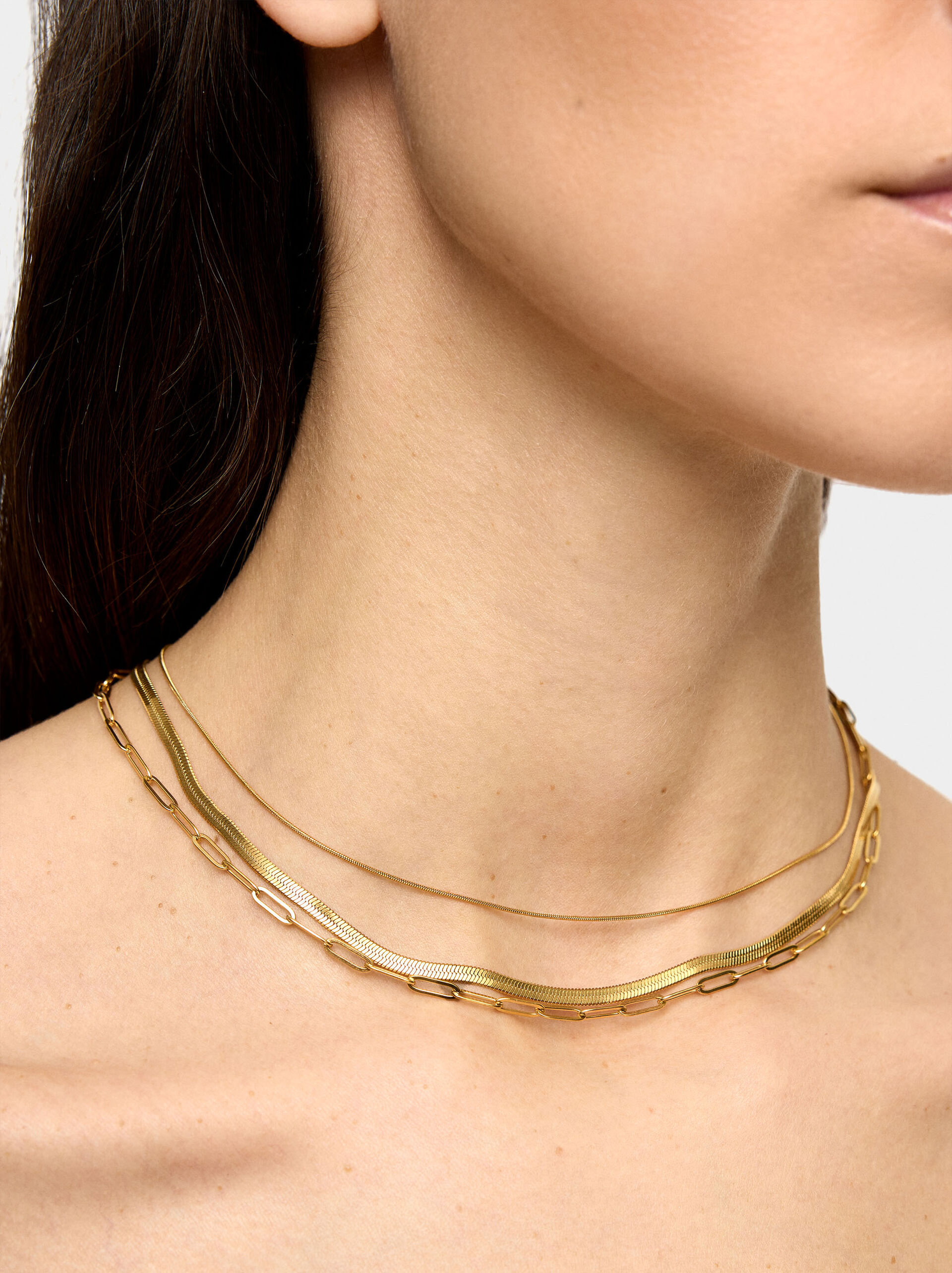 Set of long necklaces – stainless steel image number 1.0