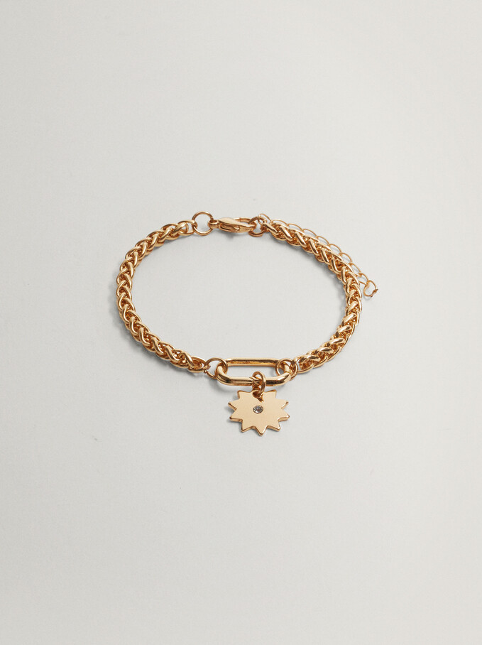 Gold Chain Link Bracelet, Golden, hi-res
