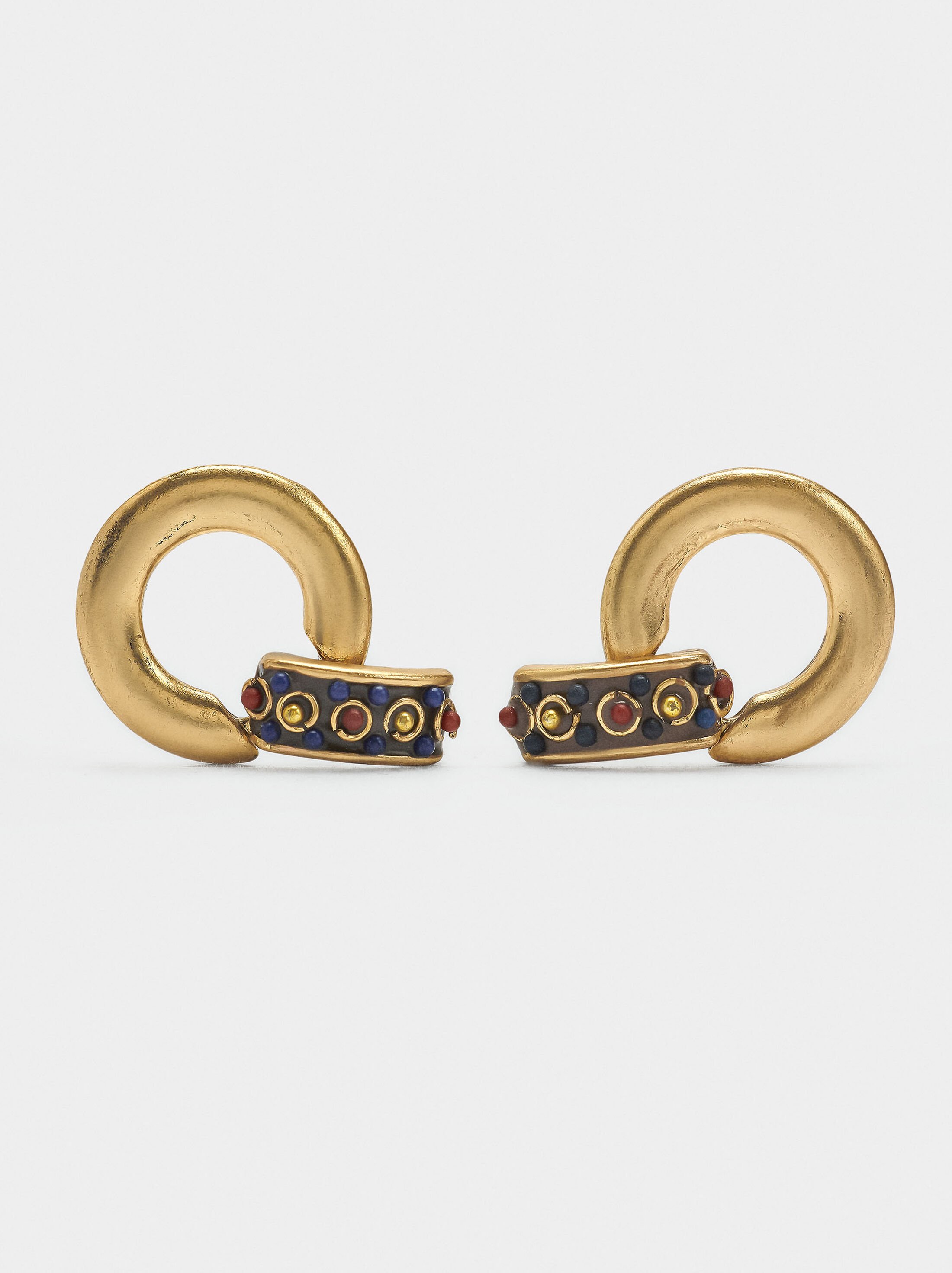 Ethnic earrings with hoop image number 1.0