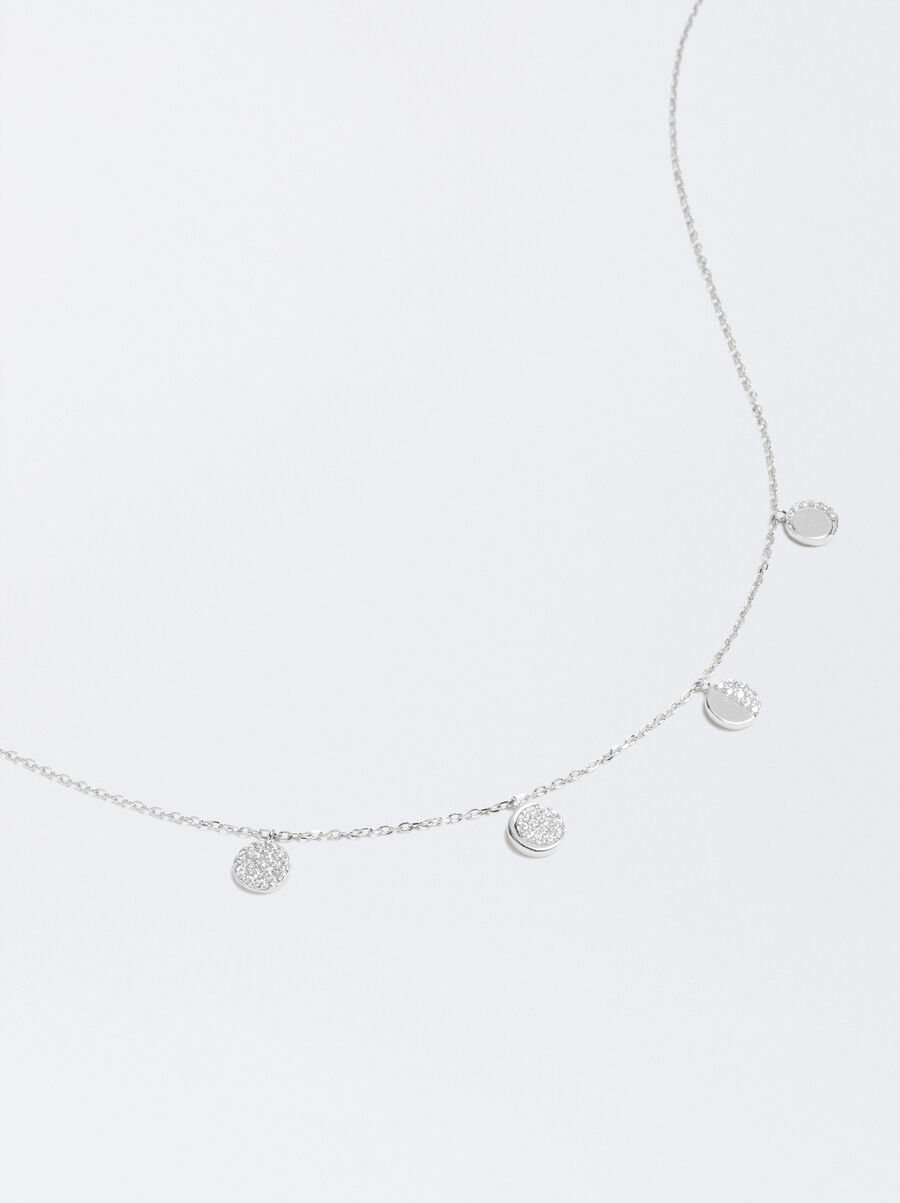 925 silver necklace with zirconia