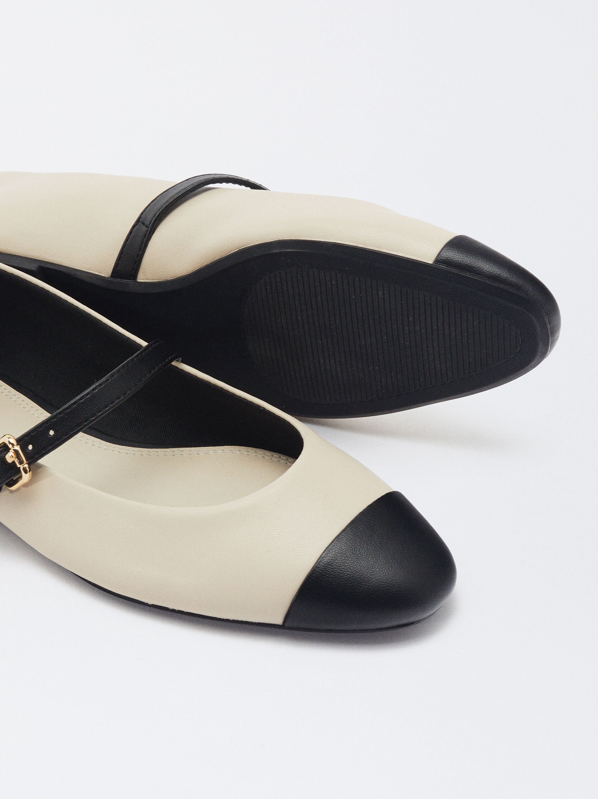 Bicolor Ballerinas With Buckle image number 5.0