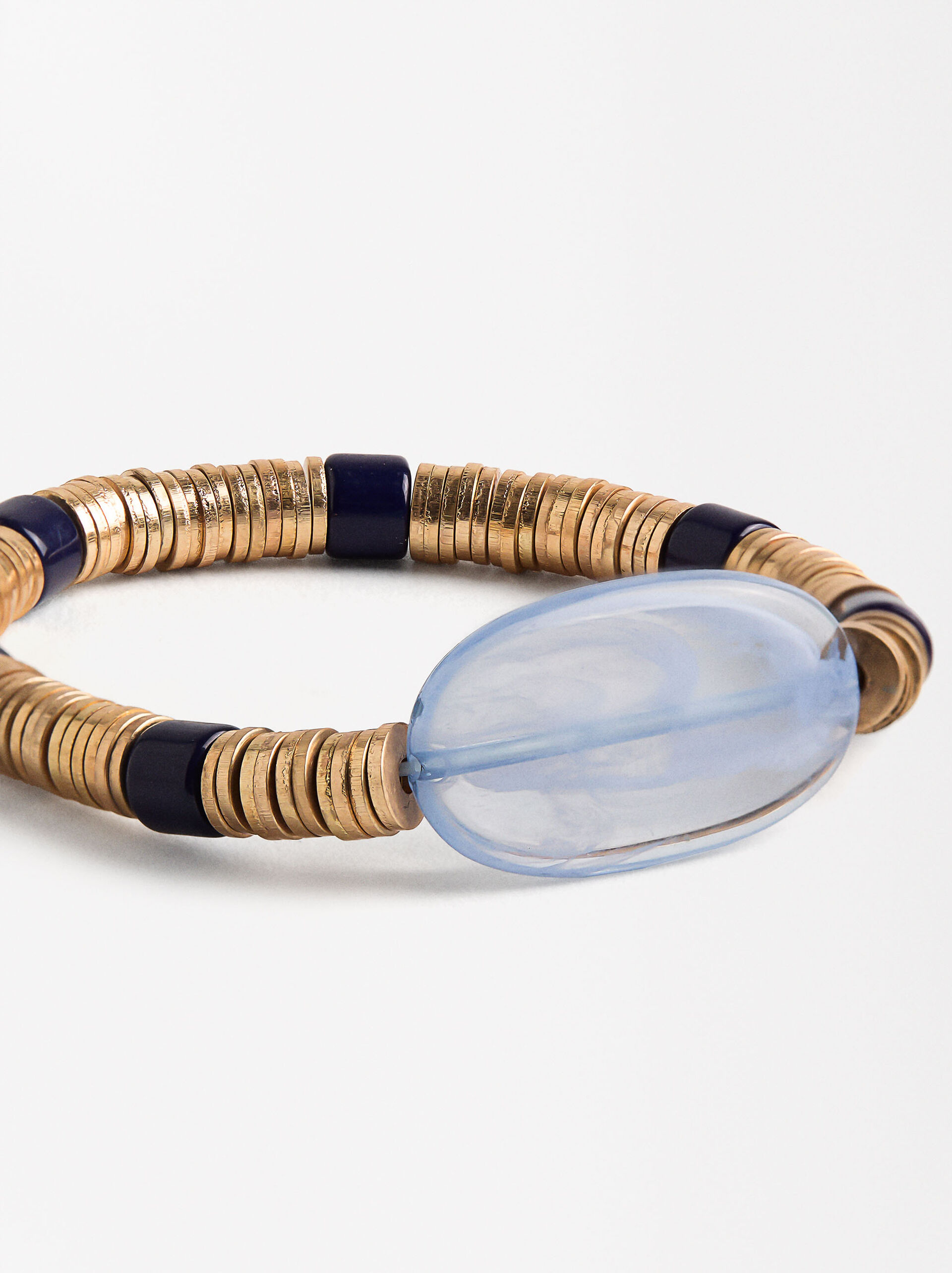 Elastic bracelet with stone effect image number 2.0