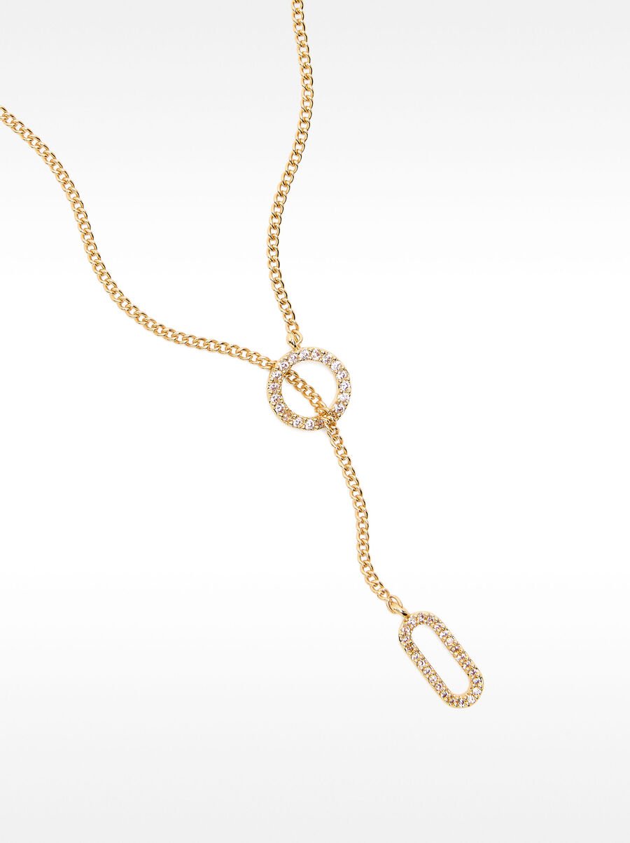 Collana corta con zirconi
