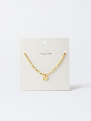 18k Gold Plated Heart Link Necklace image number 3.0