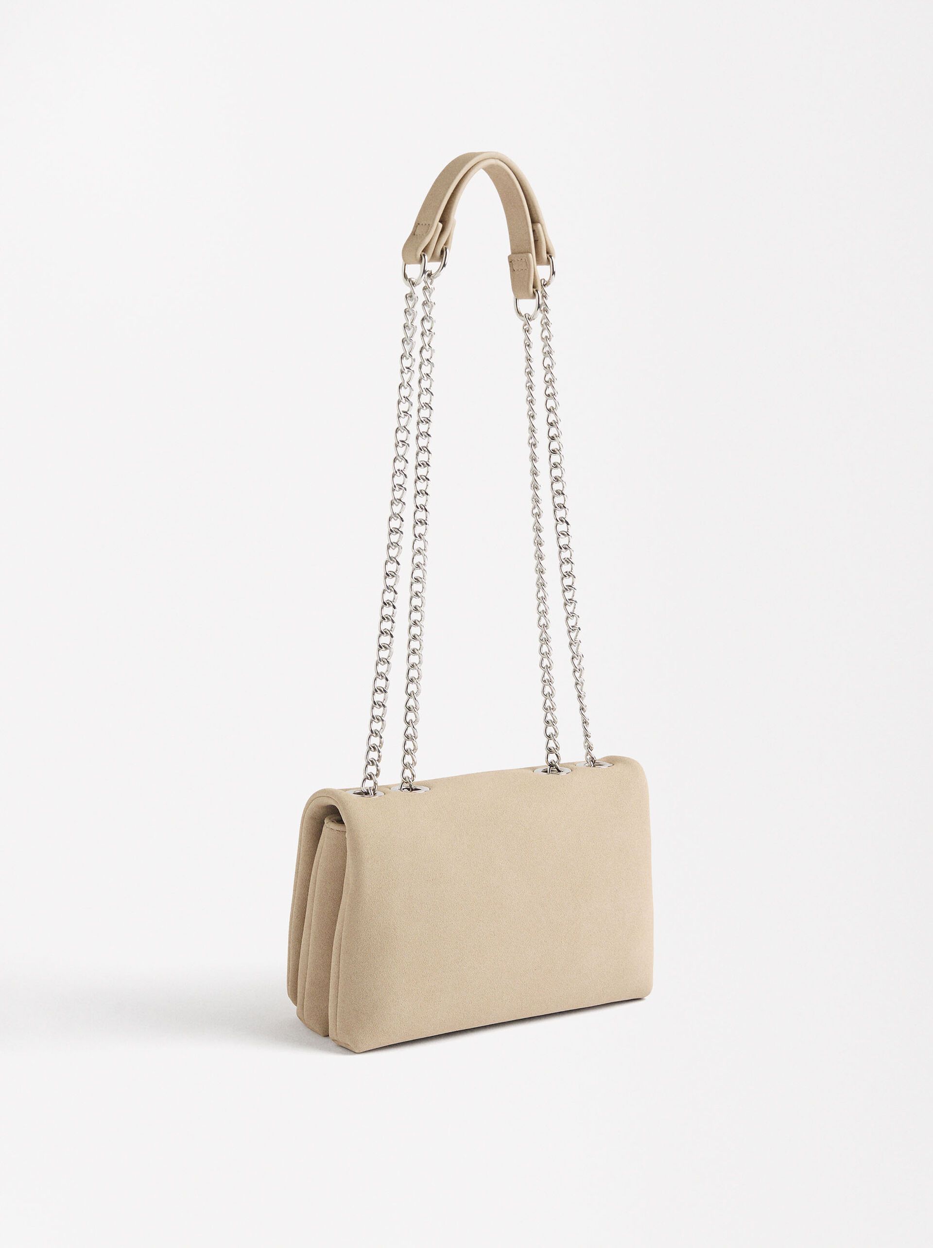 Shoulder bag with studs flap closure image number 2.0