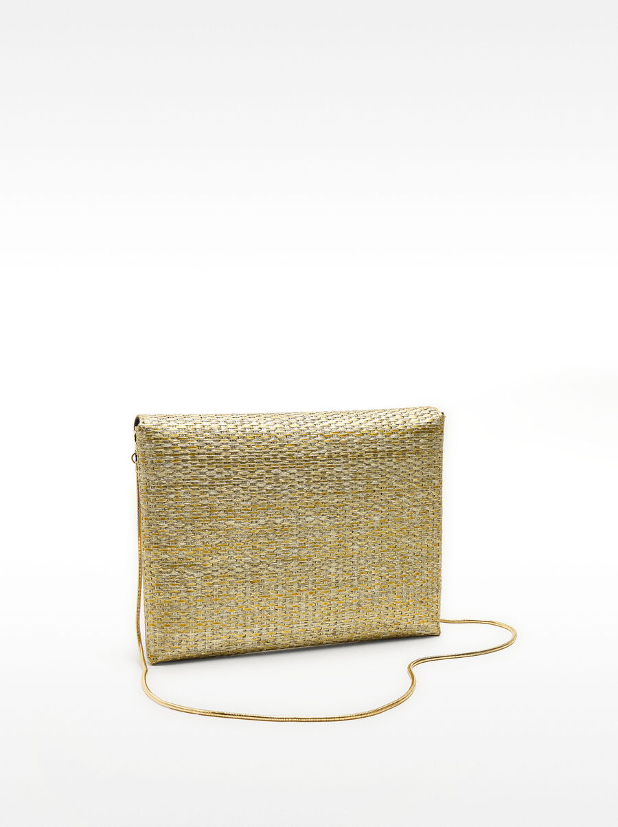Straw-effect handbag